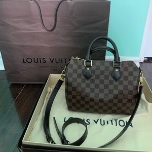 Speedy Bandouliere 25 Damier Ebene Louis Vuitton